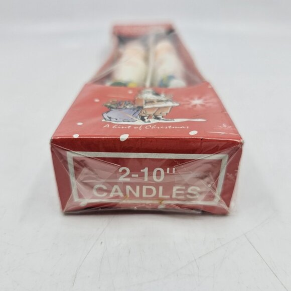 Vintage Santa Claus Christmas Sculpture Candles 10 in Lot of 4 Red White - Picture 7 of 11